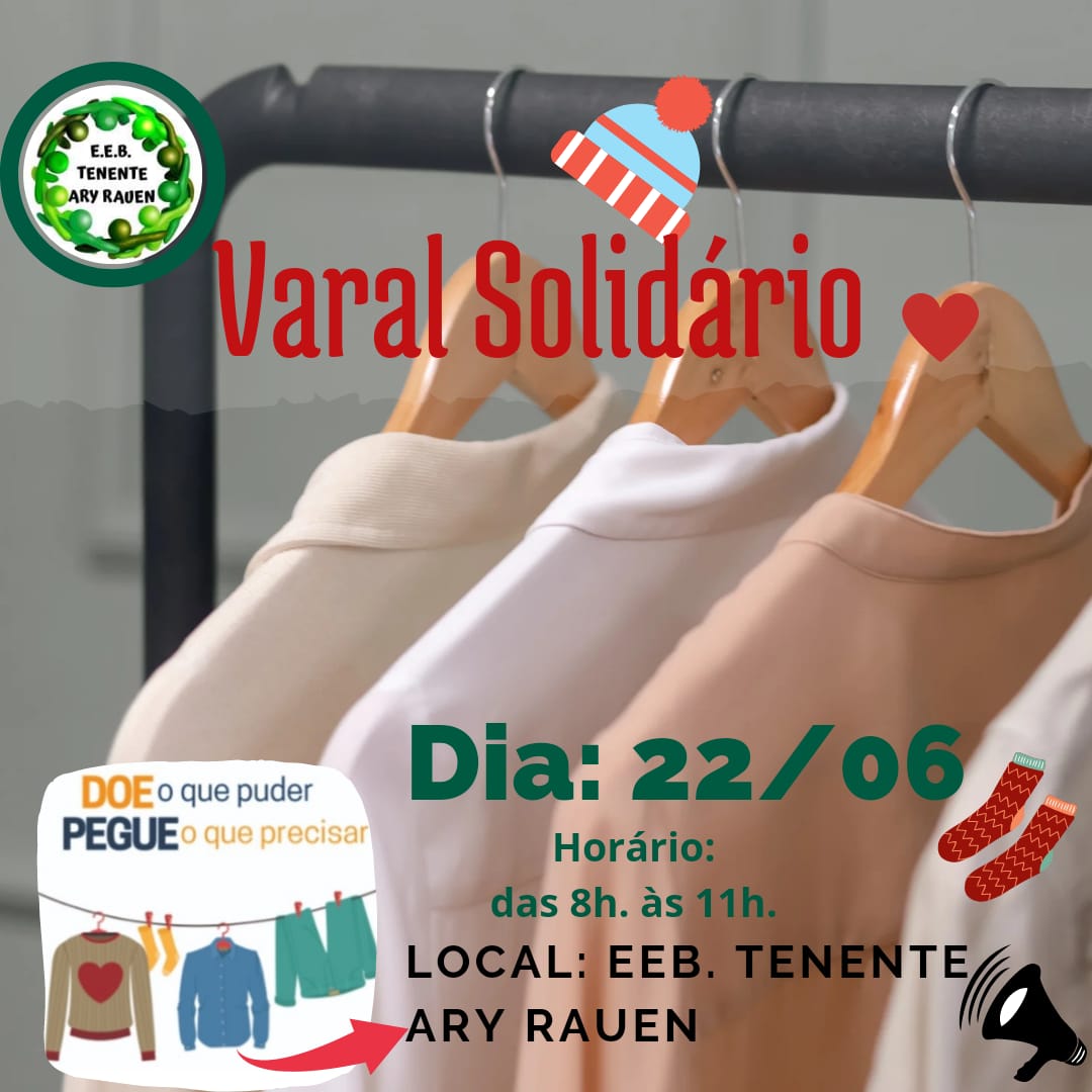 Escola Tenente Ary Rauen promove o II varal solidário