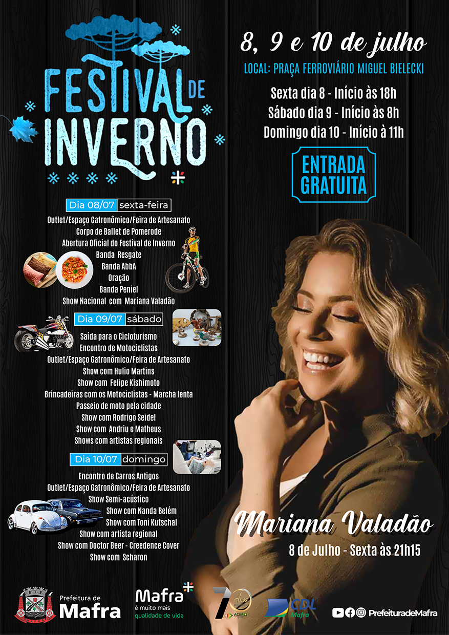 Confira a programação do Festival de Inverno de Mafra