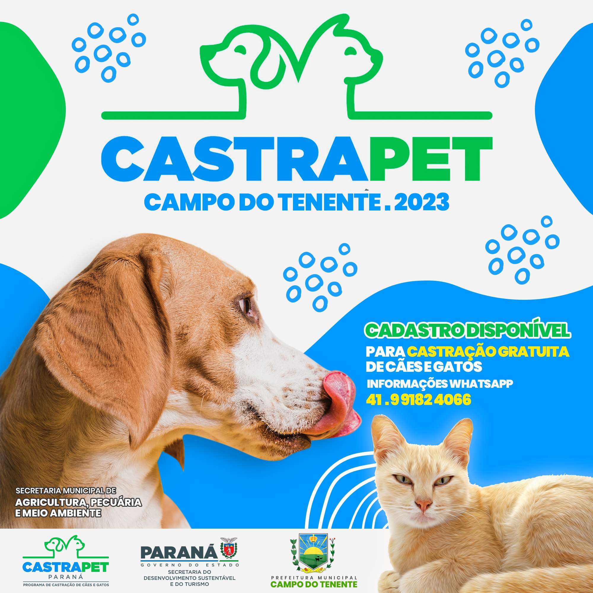 Campo do Tenente realiza cadastro para castração gratuita de cães e gatos