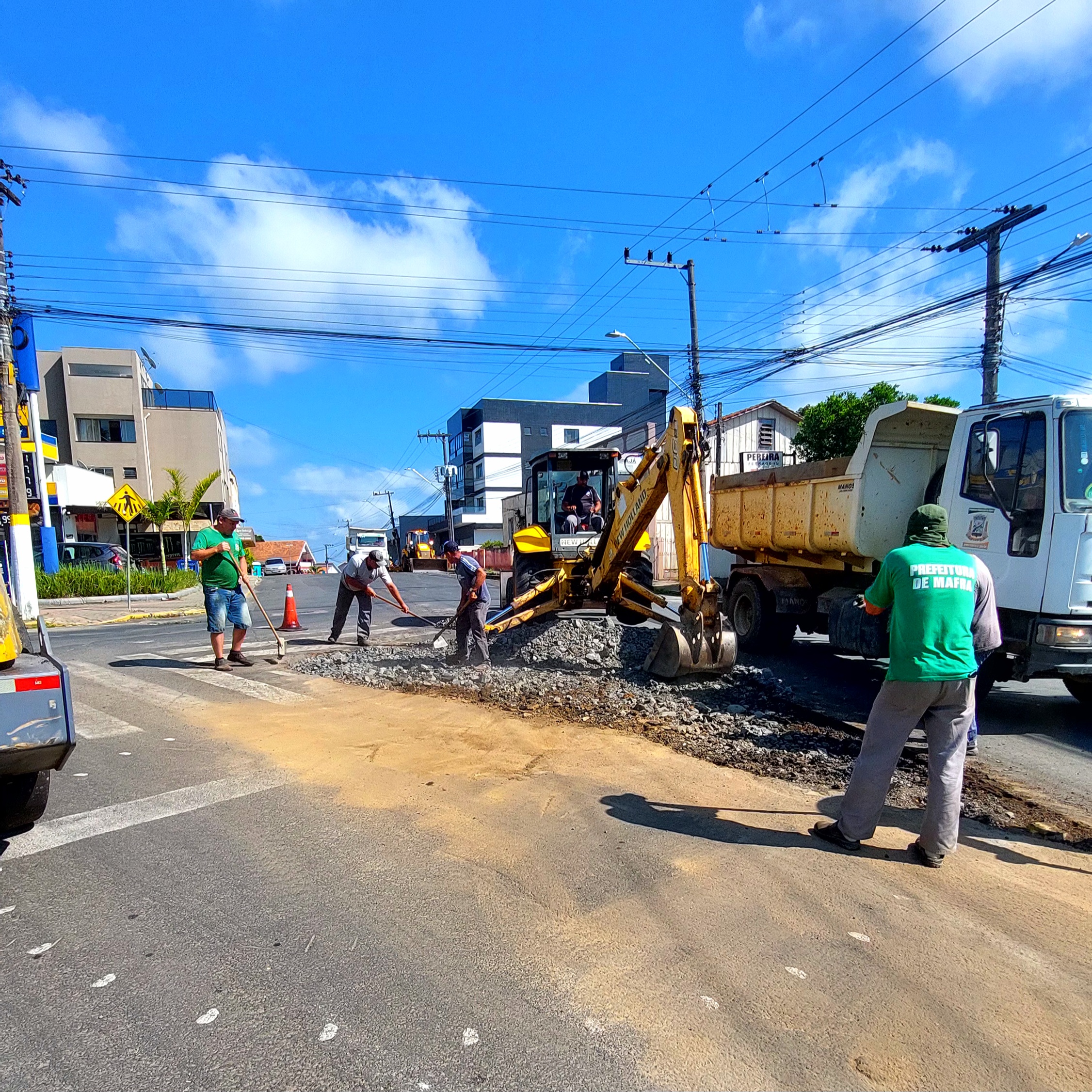 Prefeitura de Mafra realiza melhorias nas ruas centrais de Mafra