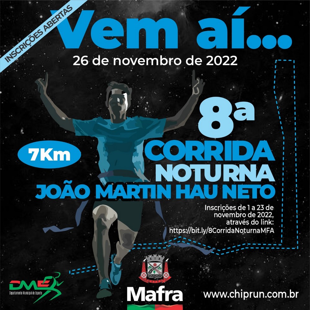 Amanhã é o último dia de inscrições para a 8ª Corrida Noturna de Mafra