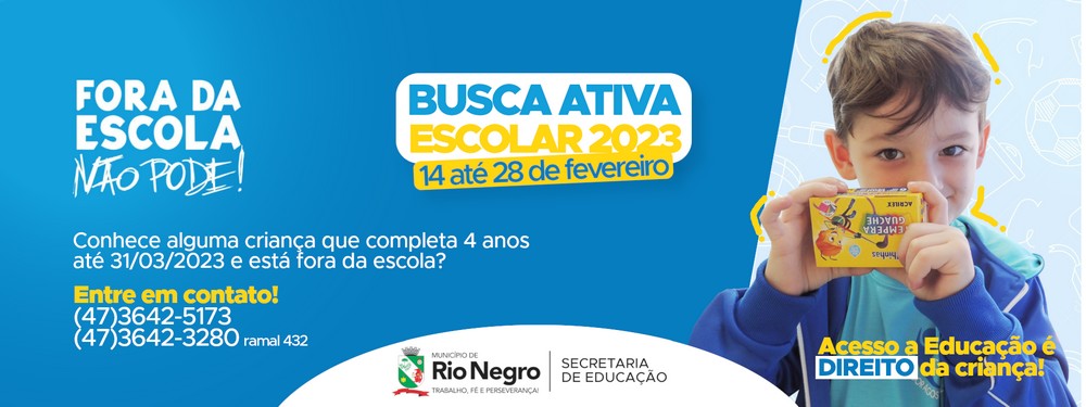 Educação de Rio Negro inicia a Busca Ativa Escolar 2023